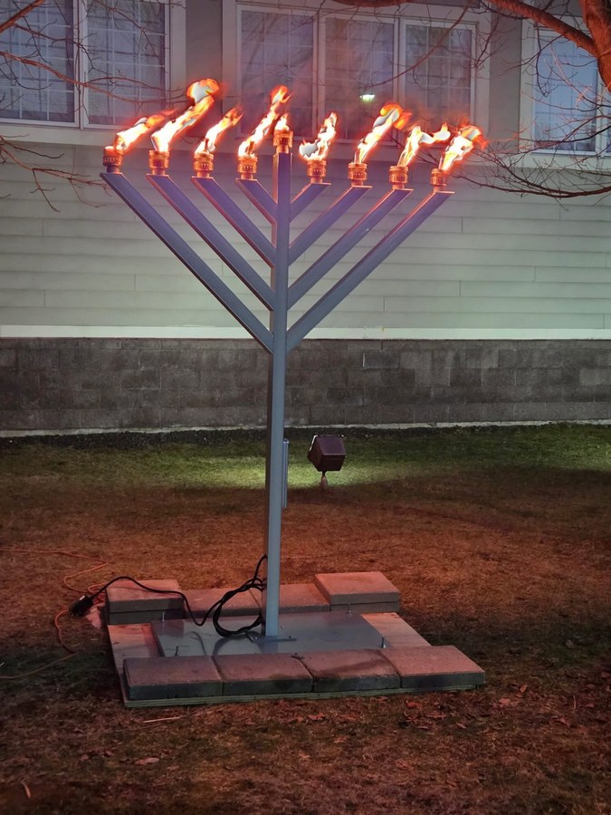 Public menorah lighting in Gouldsboro
